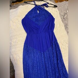MAXI DRESS| royal blue size M floor length maxi dress